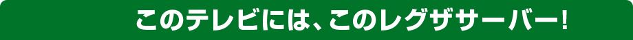 このテレビには、このレグザサーバー！