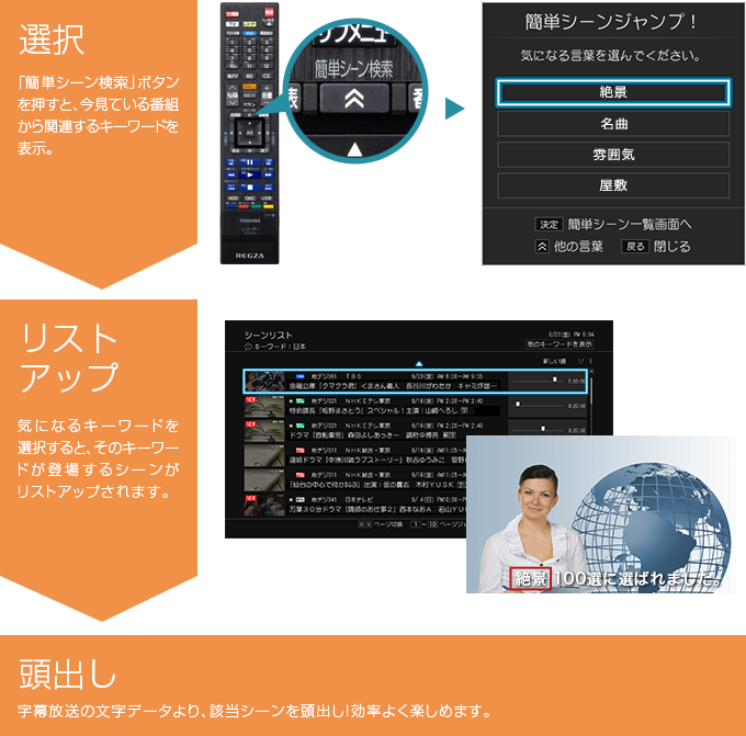 「簡単シーンジャンプ」 : イメージ