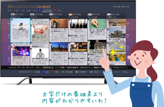 「ビジュアル過去番組表」 : イメージ