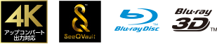 4Kアップコンバート出力対応 SeeQVault Blu-ray Disc&trade; Blu-ray3D&trade;