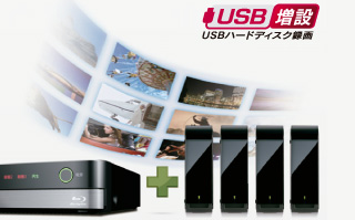 外付けUSBハードディスク録画 -4台同時接続対応-イメージ