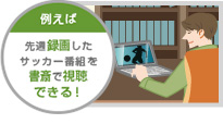 「録画した番組を別の部屋で見る」 イメージ