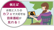 「録画した番組を外出先で見る」 イメージ
