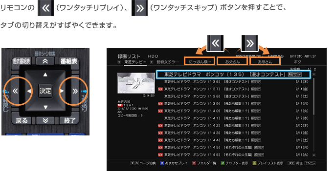 「フォルダの切り換え」イメージ