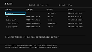 「「全機能診断」の結果を表示」 : イメージ