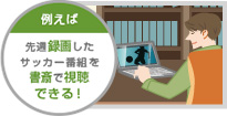 「録画した番組を他の部屋で見る」イメージ