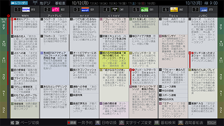 番組表予約のイメージ