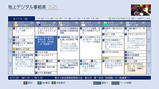 「番組表」イメージ