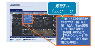 「過去番組表」イメージ
