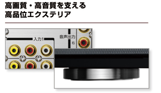 高画質・高音質を支える高品位エクステリア