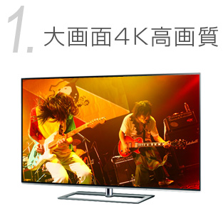 1.大画面4K高画質