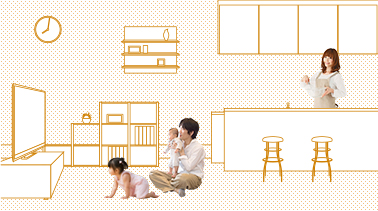ネットで人気の子供向け動画を大画面で流している間に、家事ができて助かっています。（イメージ）