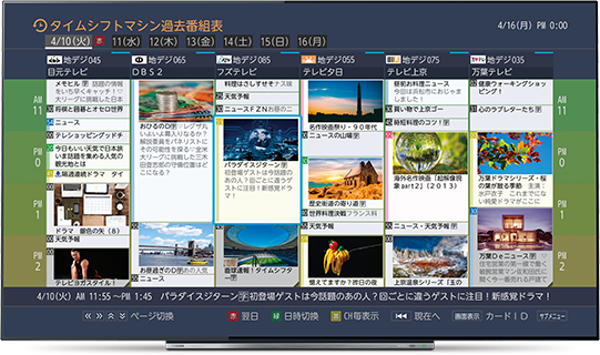 タイムシフトマシン過去番組表
