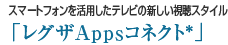 スマートフォンを活用したテレビの新しい視聴スタイル「レグザAppsコネクト*」