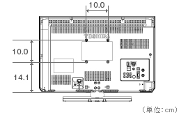 22V型A2/AC2の壁掛け背面取付図