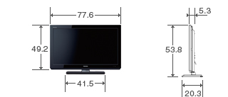 32V型A2の外形寸法図