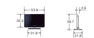 22V型A2/AC2の外形寸法図
