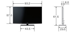 40V型B3の外形寸法図