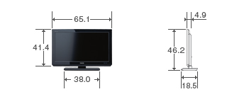 26V型B3の外形寸法図
