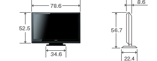 32V型BC3の外形寸法図