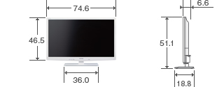 32V型BE3の外形寸法図