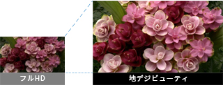 「地デジ高画質（地デジビューティ）」 イメージ