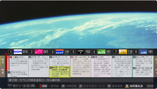 ミニ番組表 イメージ
