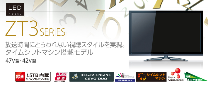 ZT3 SERIES 放送時間にとらわれない視聴スタイルを実現。タイムシフトマシン搭載モデル