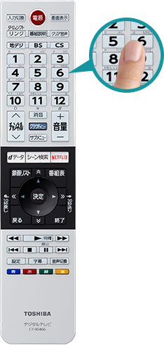 「レグザリモコン」イメージ