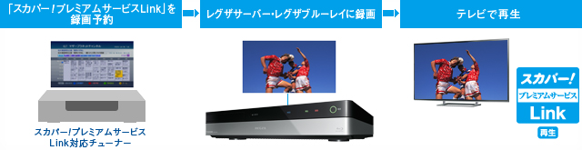 イメージ:「スカパー!プレミアムサービスLink」録画番組LAN再生