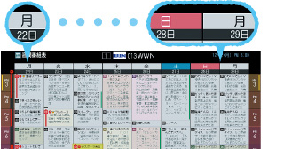 週間番組表