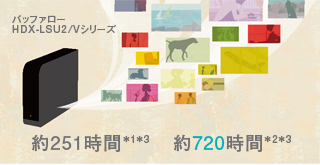 「長時間録画対応ハードディスク(別売)対応」 イメージ
