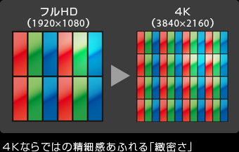 4Kならではの精細感あふれる「緻密さ」