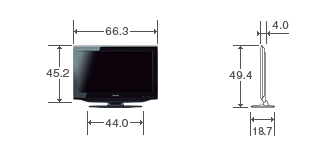 26V型 RE2/RS2の外形寸法図