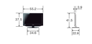 22V型 RE2/RS2の外形寸法図