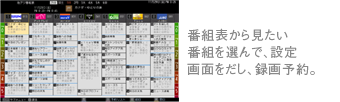 「レグザ番組表から簡単録画予約」: イメージ