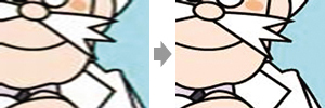 「アニメーションを高精度に検出しノイズを抑えたクリアな画質に」: イメージ