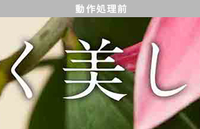 「文字周りのノイズを低減してクッキリと表示（動作処理前）」 : イメージ