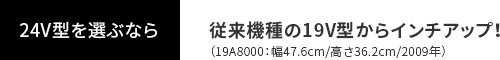 従来機種の19V型からインチアップ！