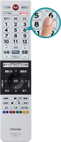 「レグザリモコン」 イメージ