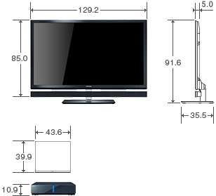 55V型X2の外形寸法図