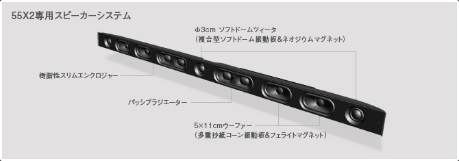 写真:55X2専用スピーカーシステム