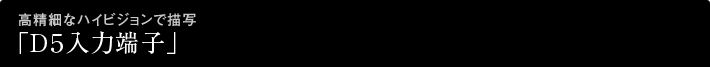 高精細なハイビジョンで描写「D5入力端子」