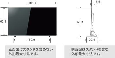 「48V型X8400の寸法図」 イメージ