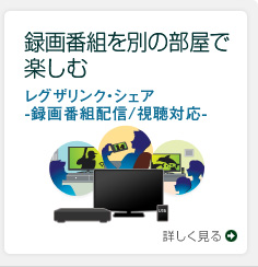 録画番組を別の部屋で楽しむ レグザリンク・シェア-録画番組配信/視聴対応-