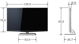 55V型XS5の外形寸法図