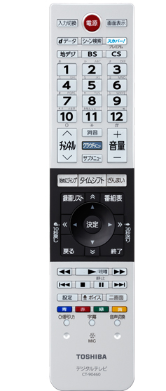 「レグザリモコン」イメージ
