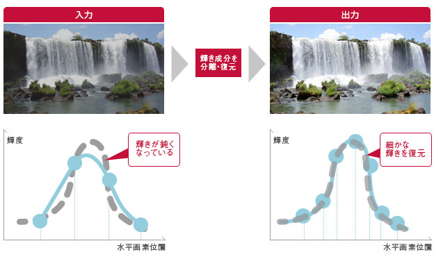 「光解析 輝き復元のプロセス」イメージ