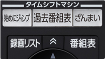 「タイムシフトマシン関連機能にもすばやくアクセス」 : イメージ