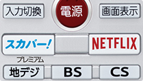 「ボタン1つで「ボタン1つで「スカパー!」「Netflix」にアクセス」イメージ